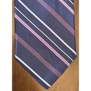 Tommy Hilfiger Pink Blue 100% Silk Men’s Neck Tie Made In Usa
